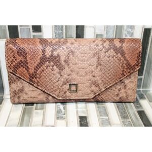 Lodis Crocodile Design Wallet Brown/Tan